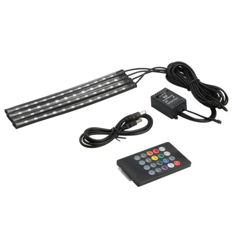 Car Interior LED Strip Lights with Remote Control